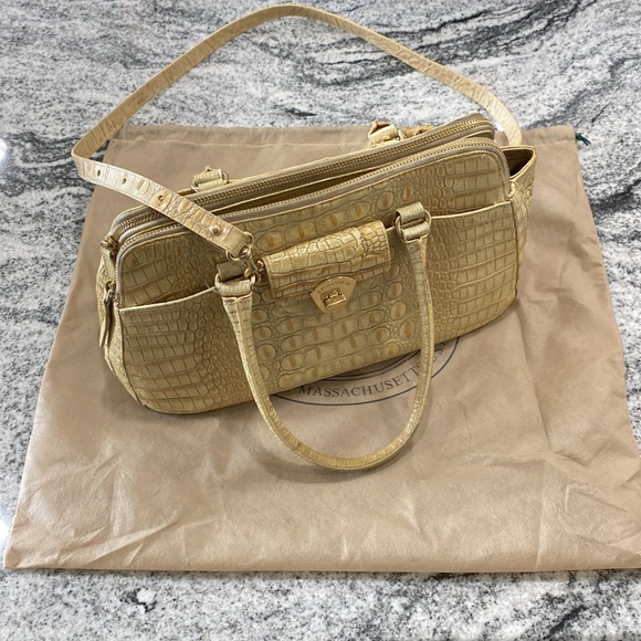 Brahmin Handbags - Brahmin Naomi Sand Melbourne Crossbody Satchel Bag!